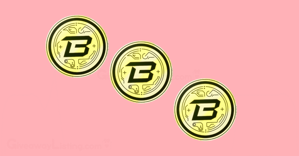 Blast airdrop tokens on a light pink background.