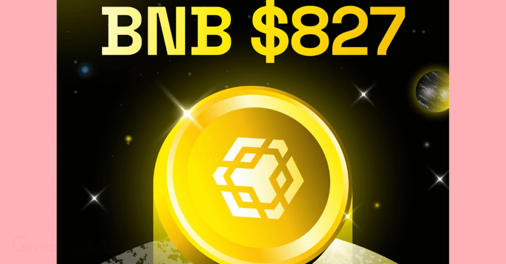 A flyer showing the new $BNB price.