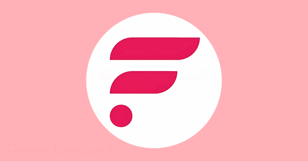 The Flare network logo on a light pink background.