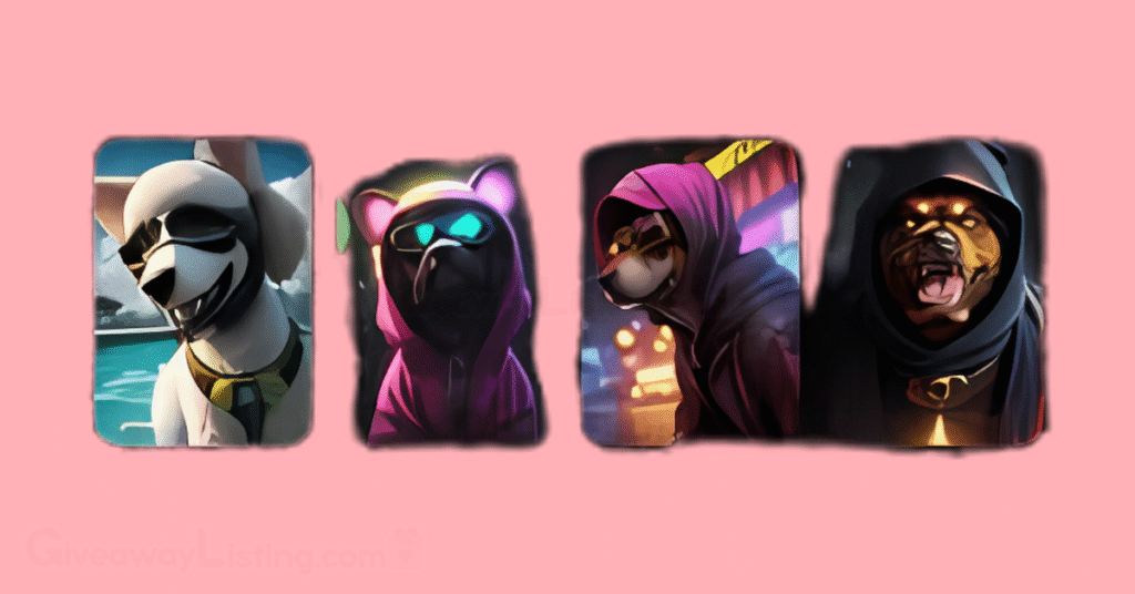 Dog characters from the Not Bored Puppies Game
