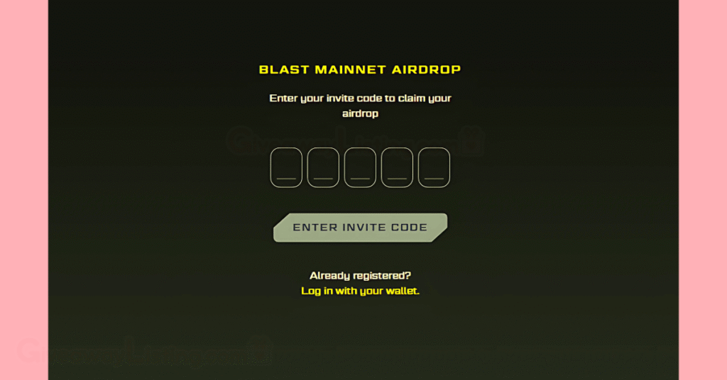 the Blast airdrop checker site.
