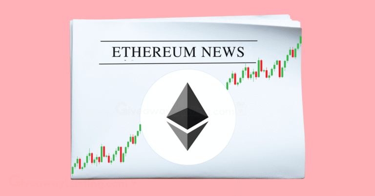 a newspaper showing Ethereum News, the Ethereum logo and candlesticks.
