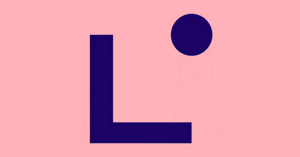 The Linea logo on a light pink background.