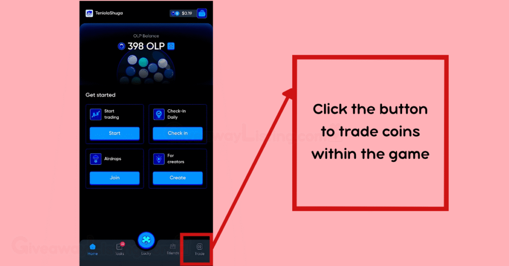 Onus Tap Tap interfaces showing how to Trade Consistently