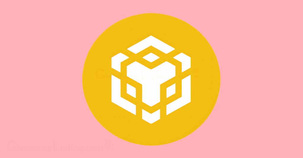 The white and yellow BNB logo.