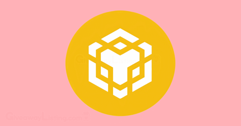 The white and yellow BNB logo.