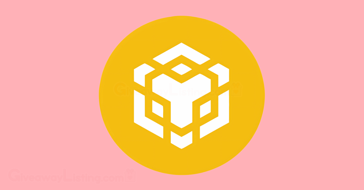 The white and yellow BNB logo.
