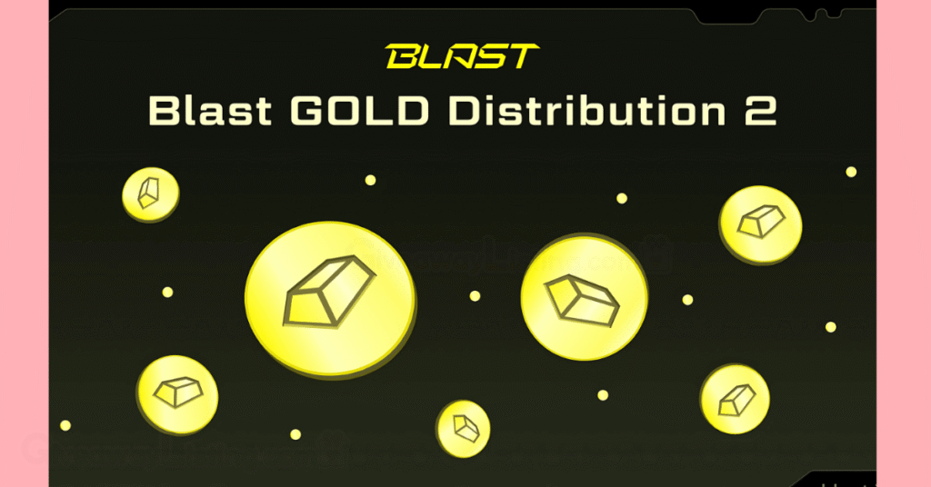 the Blast gold distribution announcement flyer.