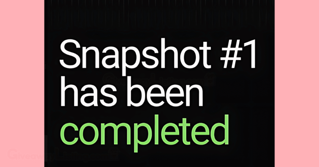 A flyer showing that the LayerZero snapshot has been completed.