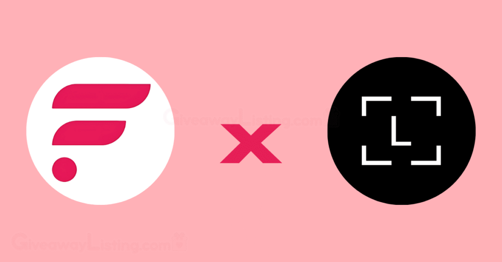 Flare network and Ledger logos on a light pink background.