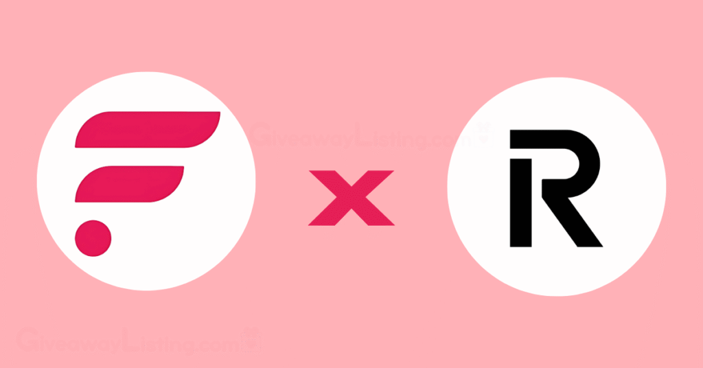 Flare network and Revolut logos on a light pink background.