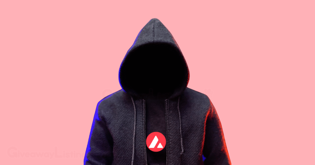 A hacker wearing a hoodie with the Avalanche logo on it.