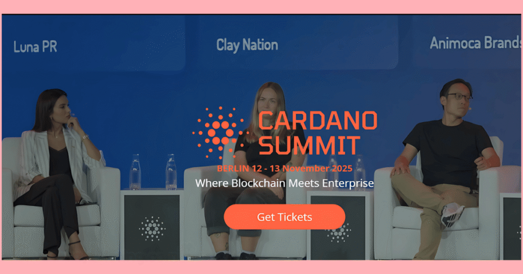 Cardano Summit website for purchasing tickets.