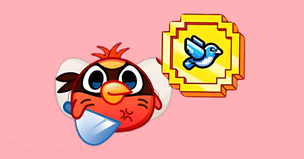 A Bird character from the game and the Bird coin logo