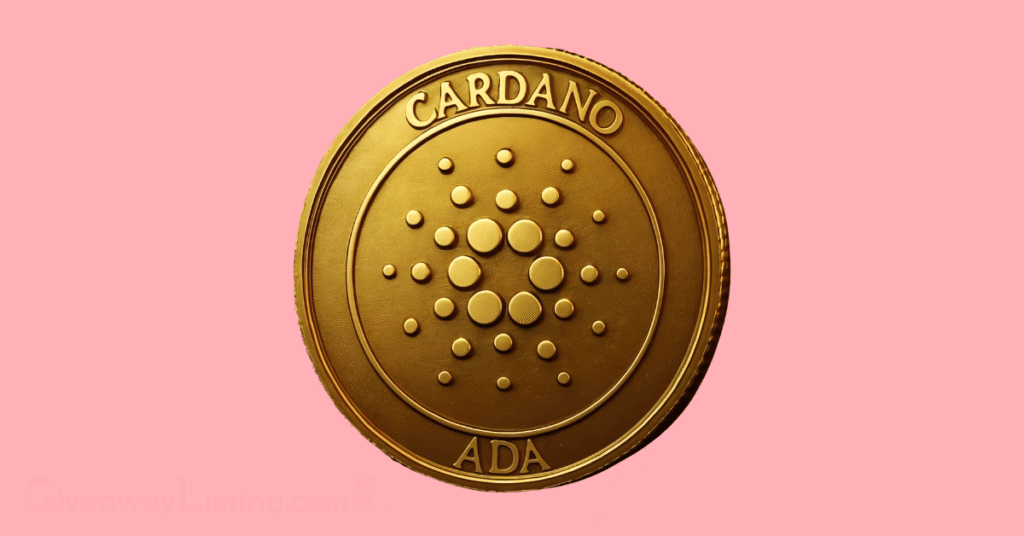 A gold ADA token.