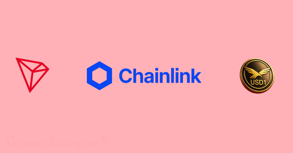 Chainlink, TRON, and USDT logos.