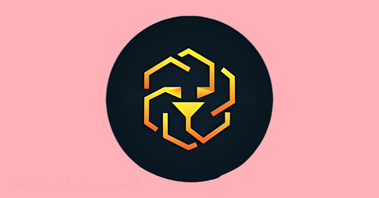 The LEO Token logo in a light pink background.