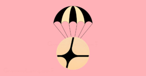 a parachute carrying the Aster logo.