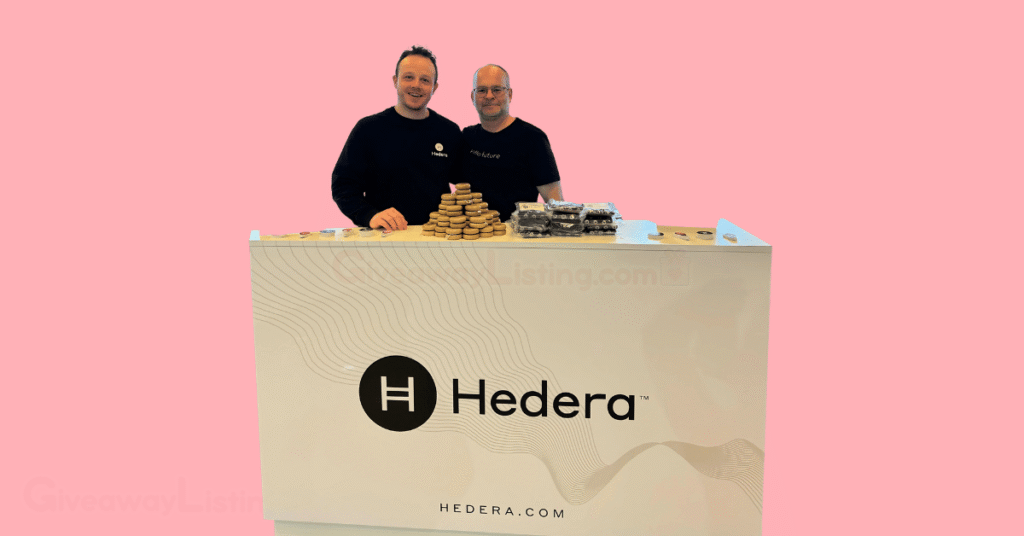 The Hedera team at an event.