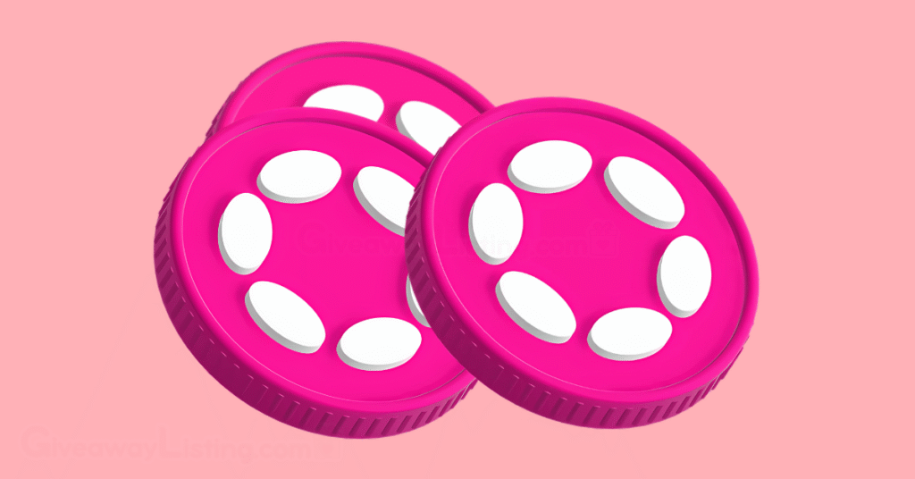 Three Polkadot coins.