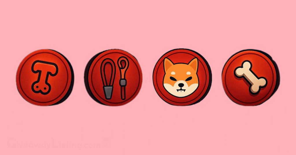 Shiba Inu's 'TREAT', 'LEASH', 'SHIB ', and 'BONE' tokens.