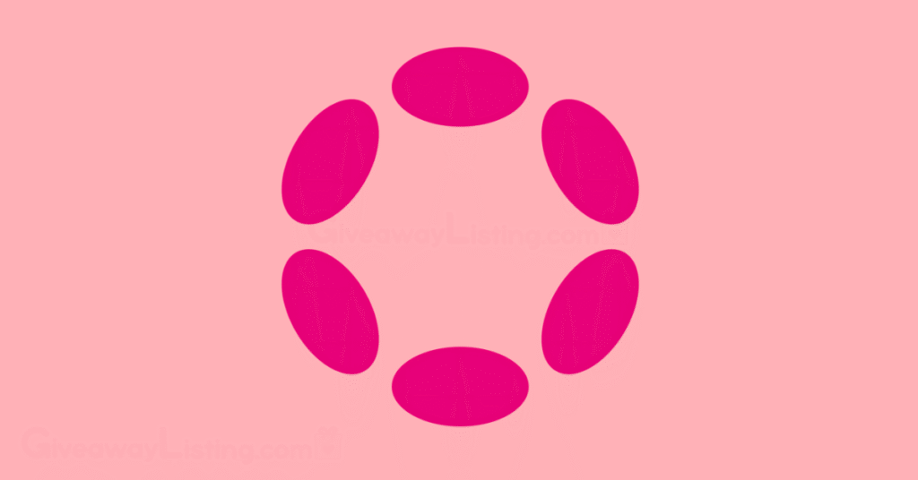 The Polkadot logo.