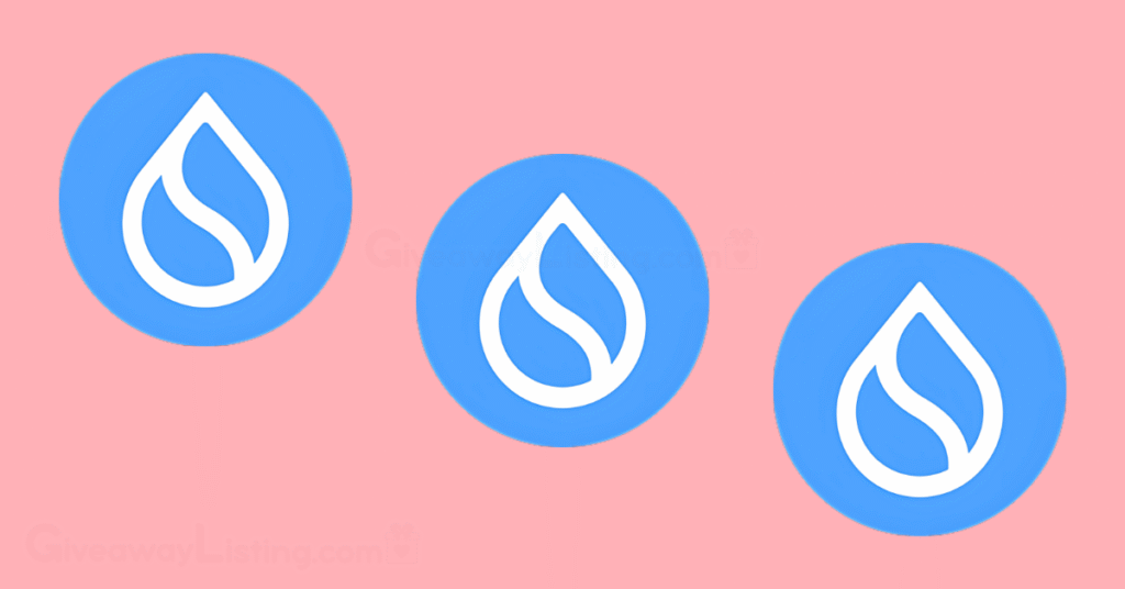 Sui logos on a light pink background.